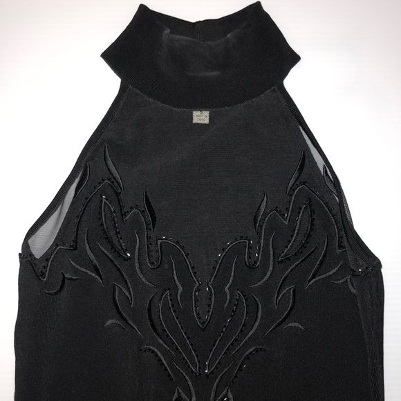 Cache Tops - Black Halter Top